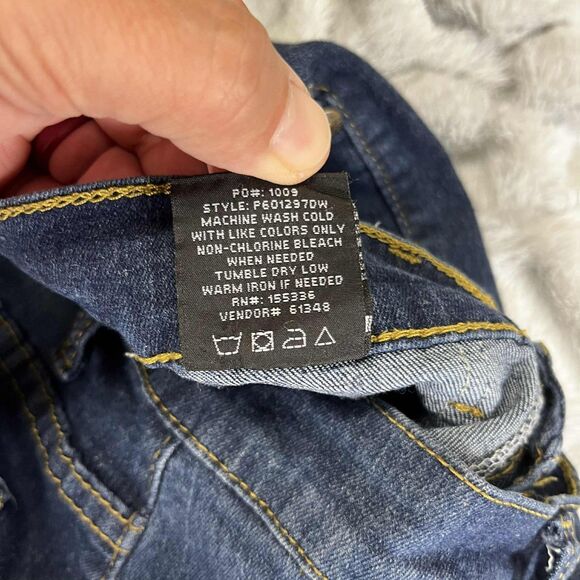 Pastel Jeans Women 11/12 Blue Skinny Raw Hem Distressed Denim Stretch Grunge - Picture 6 of 10